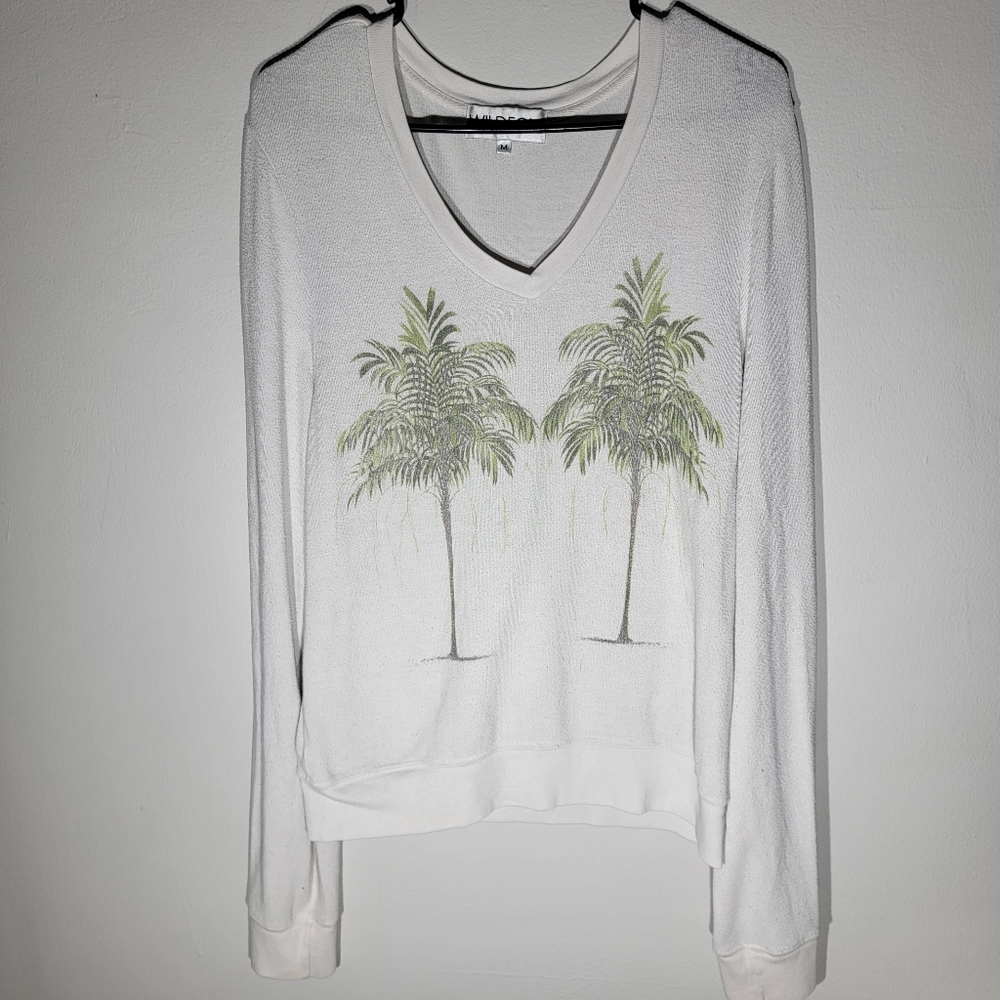 🦊VINTAGE WILDFOX TWIN PALMS LONG SLEEVE BAGGY BEACH JUMPER🦊